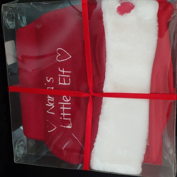 Santa Hat & Bib Nana's elf Christmas 4pc set - Picture 11 of 12